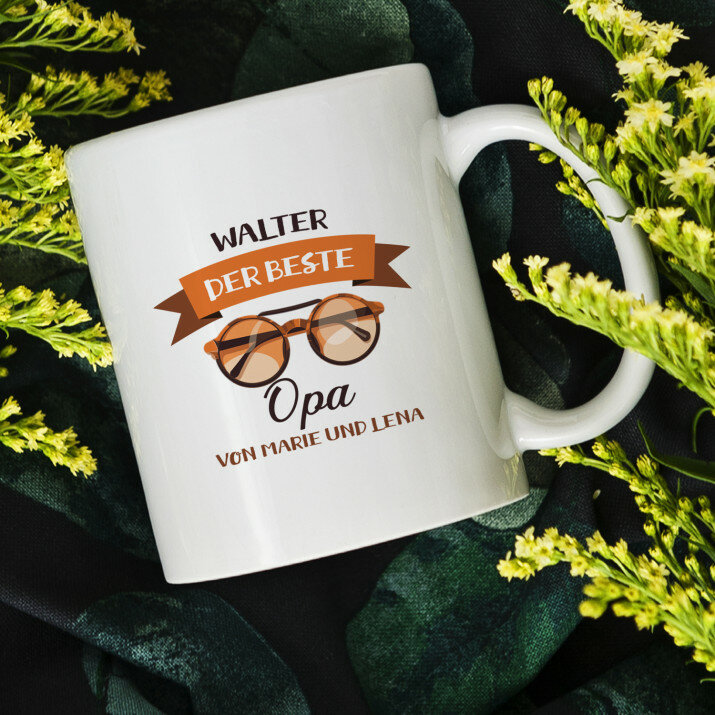 Bester Opa - personalisierte Tasse