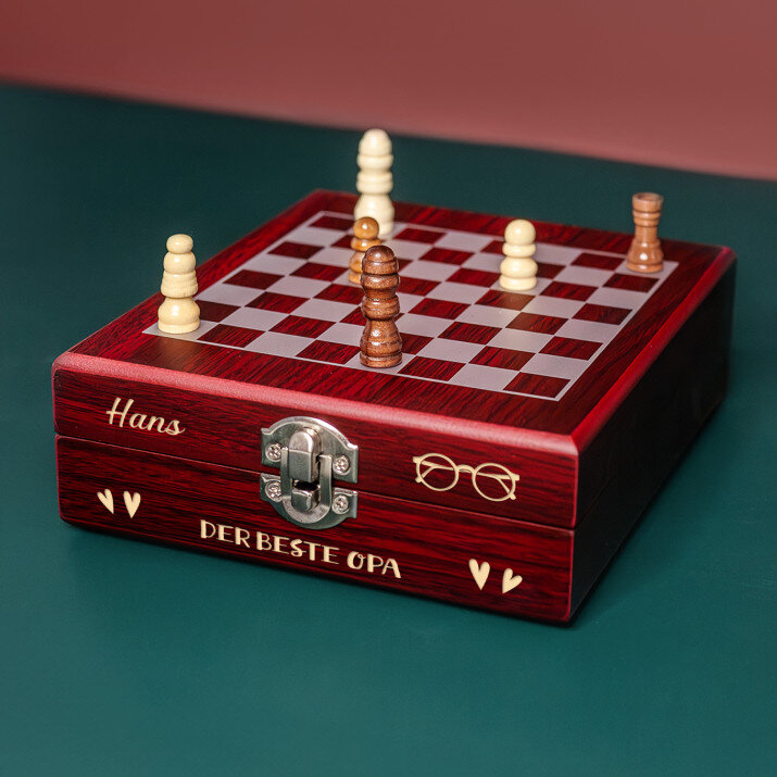 Bester Opa - Schach-Weinset