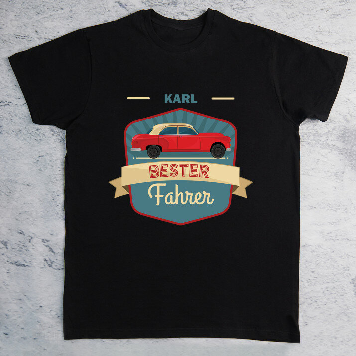 bester Fahrer - Schwarzes T-Shirt für Herren
