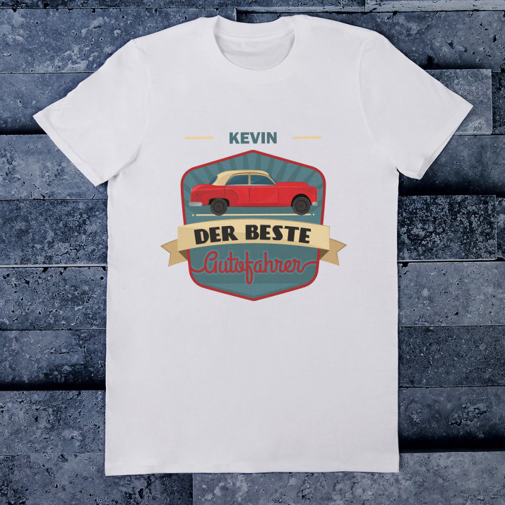 Bester Autofahrer - T-Shirt mit Aufdruck für Herren