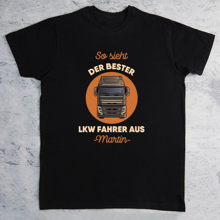 Bester LKW Fahrer - Schwarzes T-Shirt für Herren
