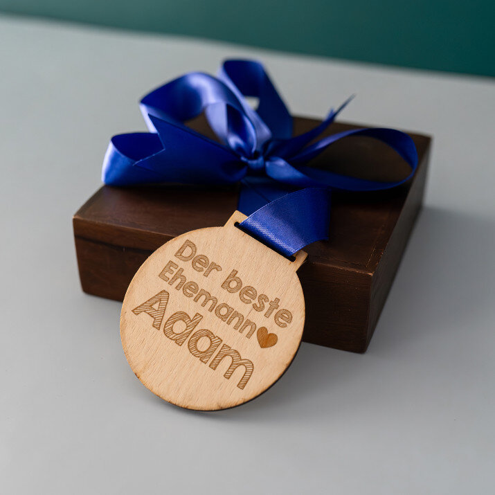 Bester ehemann - Holzmedaille