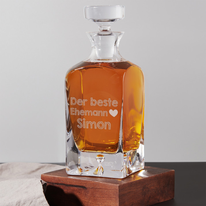 Bester Mann - Whiskykaraffe mit Gravur Bester Mann - Whiskykaraffe mit Gravur
