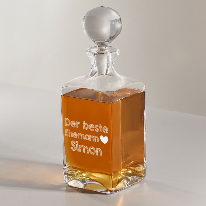 Bester Mann - Whiskykaraffe mit Gravur
