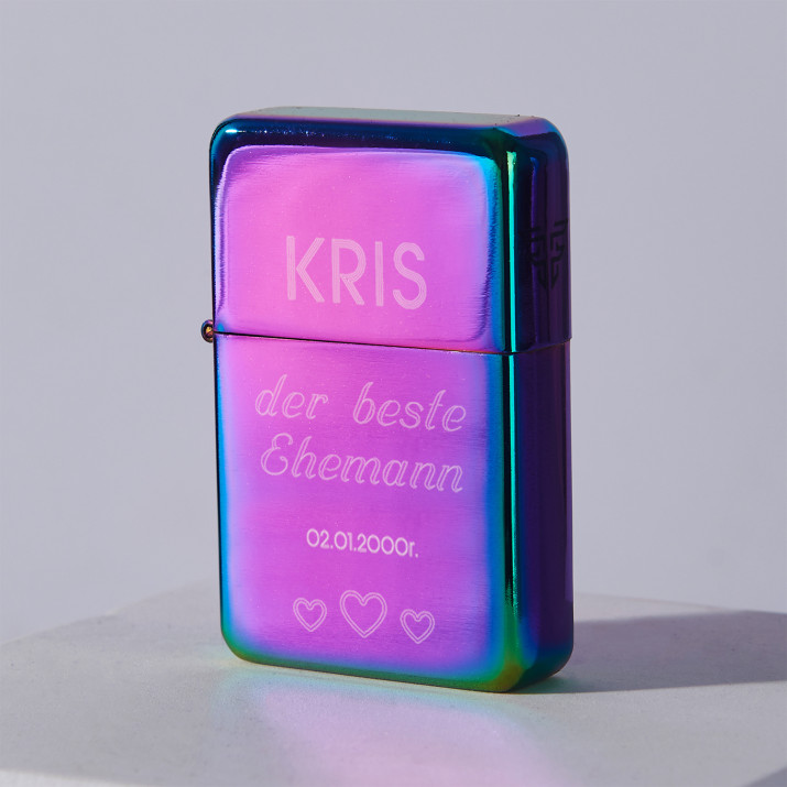 Bester Ehemann - Regenbogen Feuerzeug
