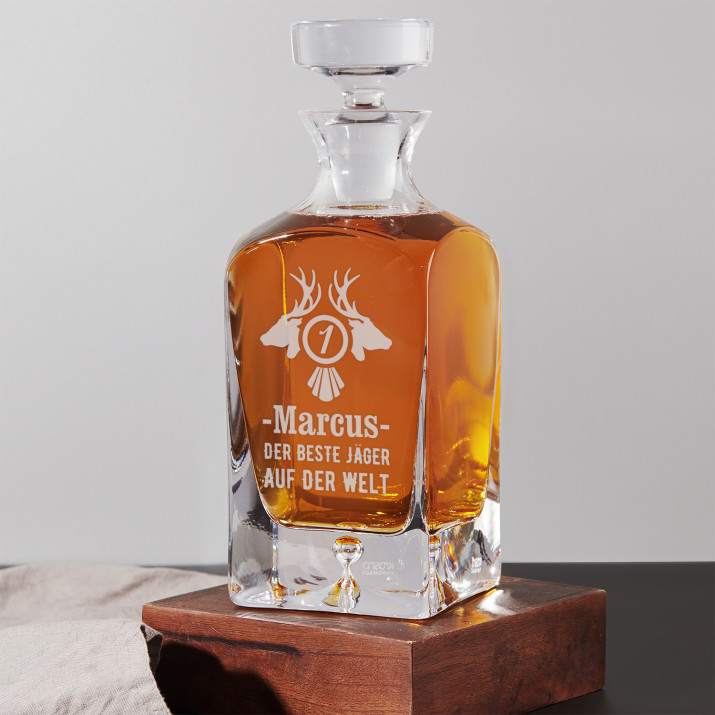 Bester Jäger - Whiskykaraffe mit Gravur