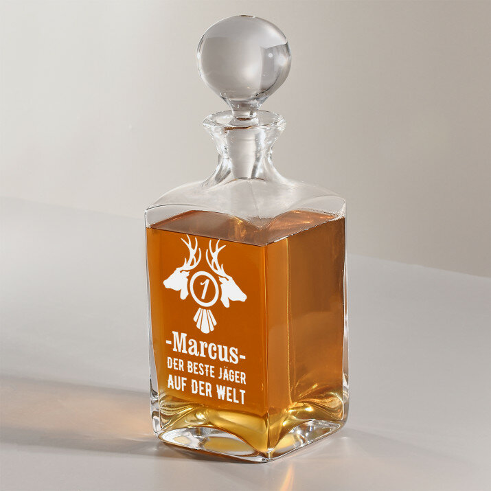 Bester Jäger - Whiskykaraffe mit Gravur