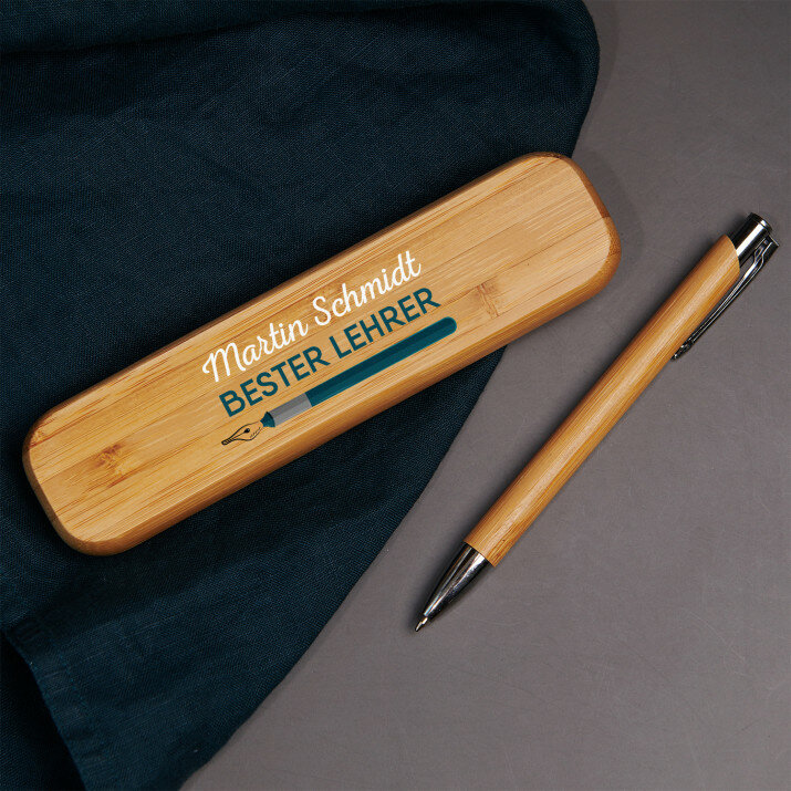 Bester lehrer - Kugelschreiber im Holzetui