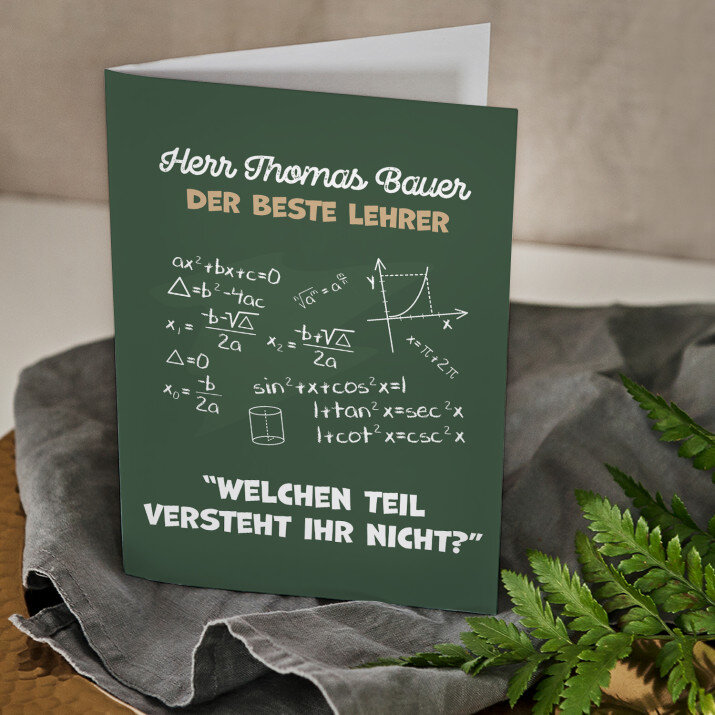 Der beste Mathematiklehrer - Weihnachtskarte