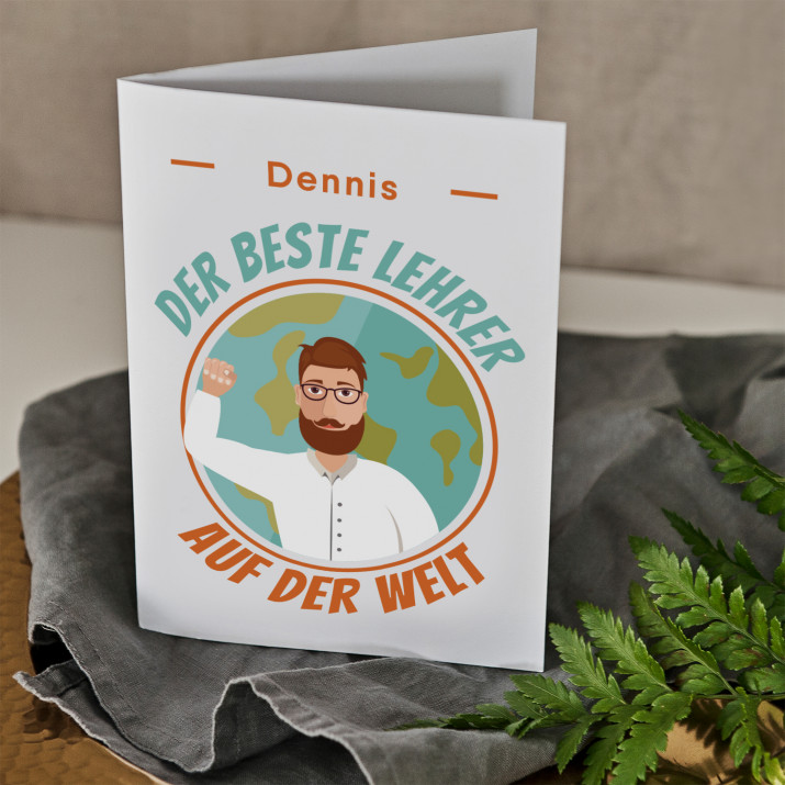 Bester Lehrer auf der Welt - Glückwunschkarte