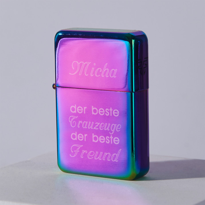 Bester Trauzeuge - Regenbogen Feuerzeug