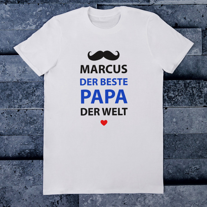 Bester Papa - T-Shirt mit Aufdruck für Herren