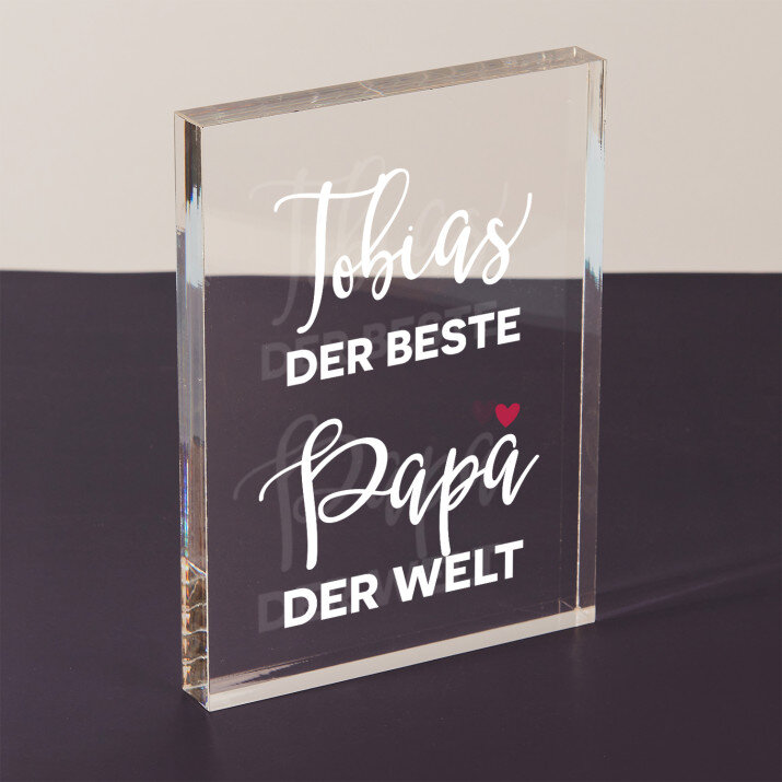 Bester Papa der Welt - Acrylblock