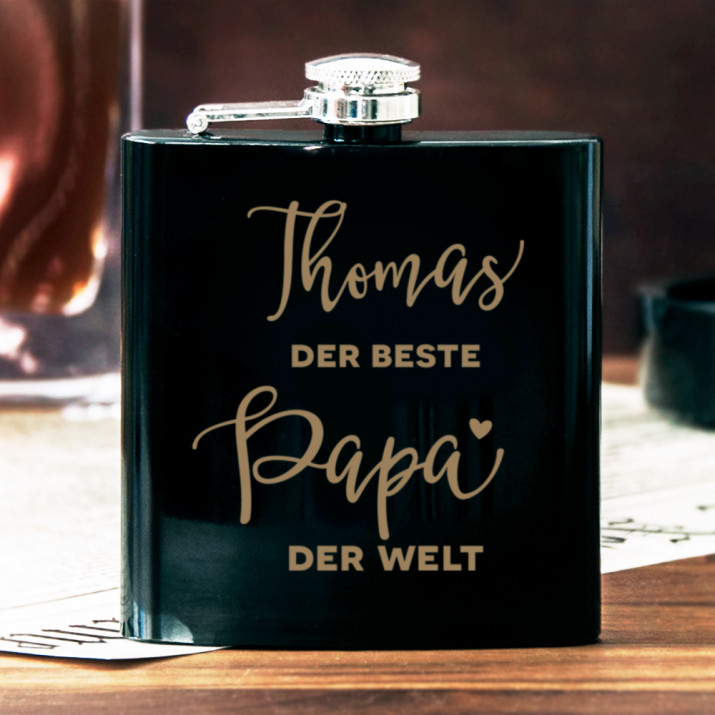 Bester Papa - Flachmann mit Gravur