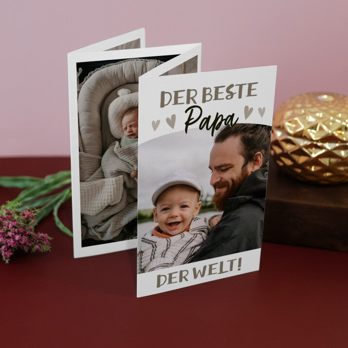 Bester papa - Fotos, harmonikaartig gefaltet