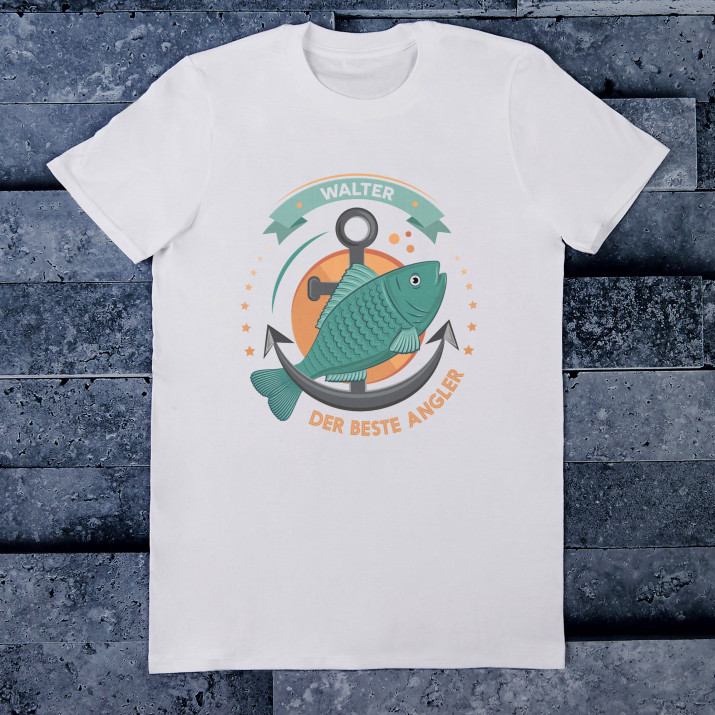 Bester Angler - T-Shirt mit Aufdruck für Herren
