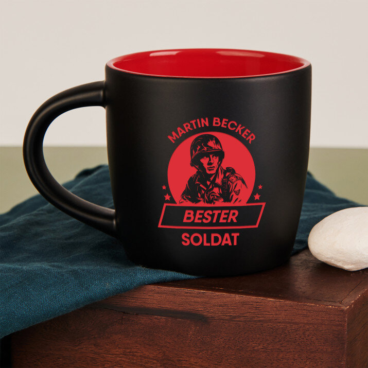 Der beste Soldat - Schwarzer keramikbecher