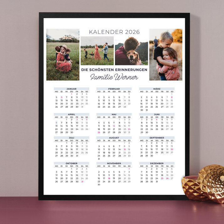 die schönsten Erinnerungen - Kalender im Rahmen die schönsten Erinnerungen - Kalender im Rahmen