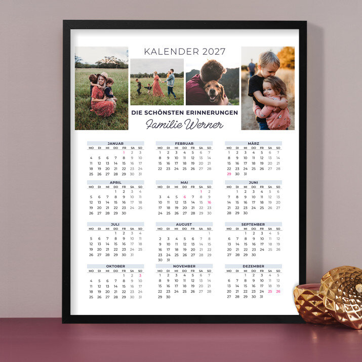 die schönsten Erinnerungen - Kalender im Rahmen die schönsten Erinnerungen - Kalender im Rahmen