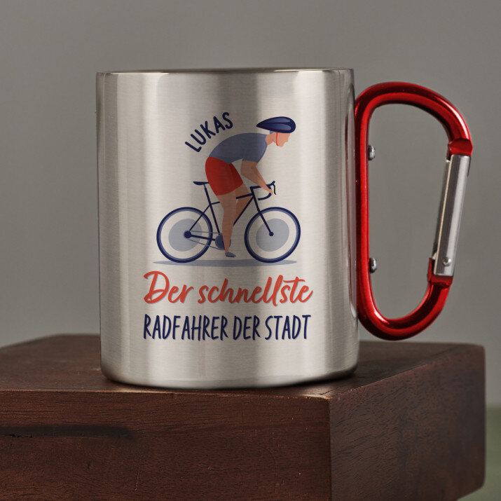 Der schnellste radfahrer der stadt - Karabinerbecher