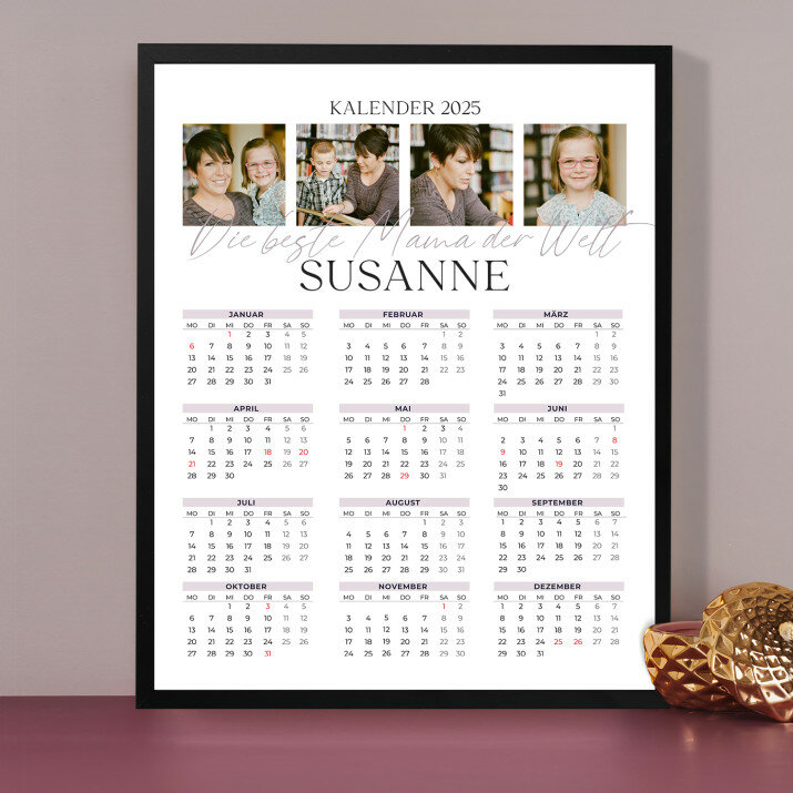 Die beste Mama der Welt - Kalender im Rahmen