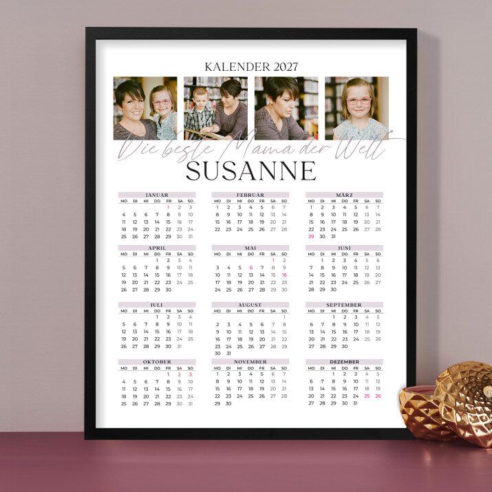 Die beste Mama der Welt - Kalender im Rahmen