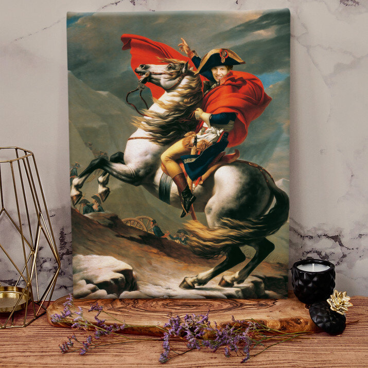 Napoleon zu Pferd - Königsporträt Napoleon zu Pferd - Königsporträt