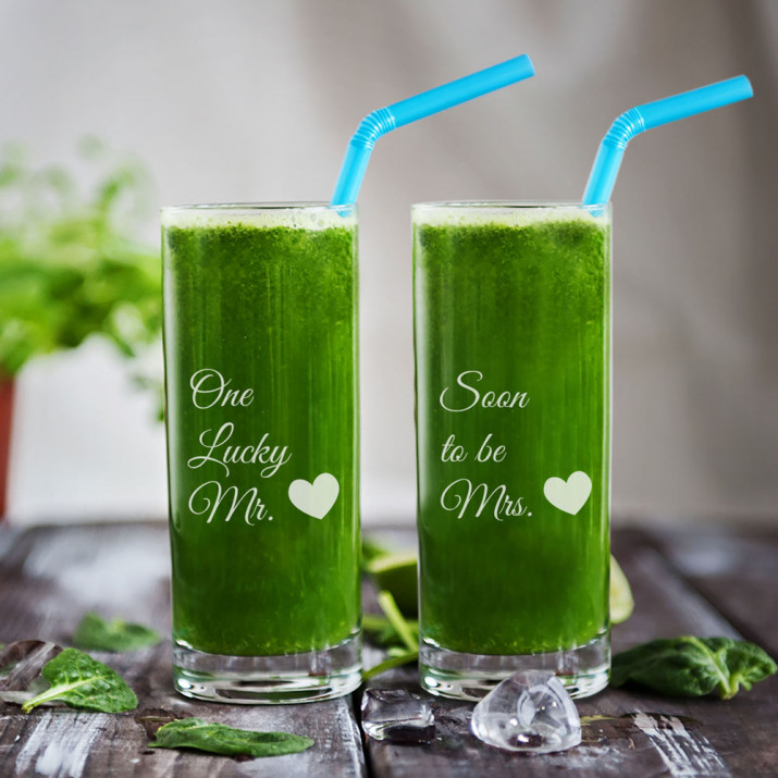 Verlobte - zwei Longdrinkgläser mit Gravur
