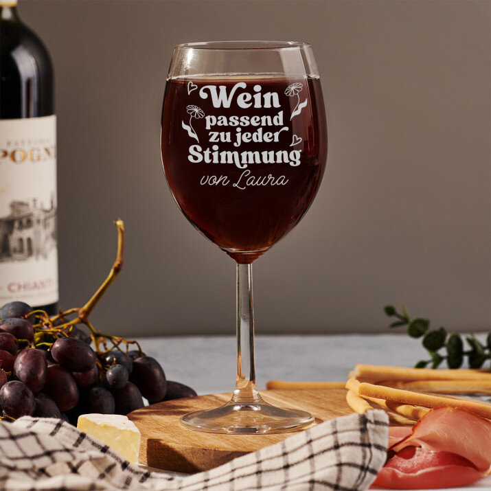 Stimmung - Weinglas mit Gravur