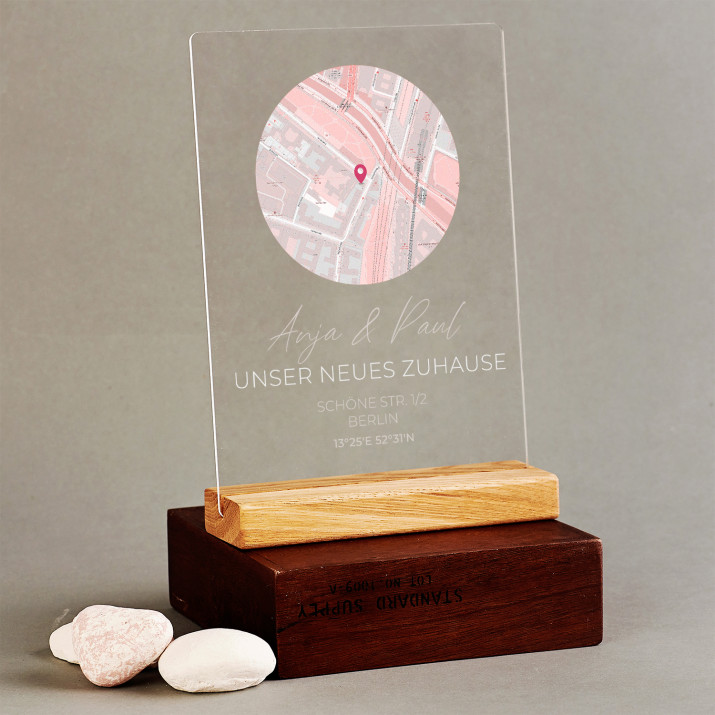 Unser neues Zuhause - Dein Standort - Druck auf Acrylglas