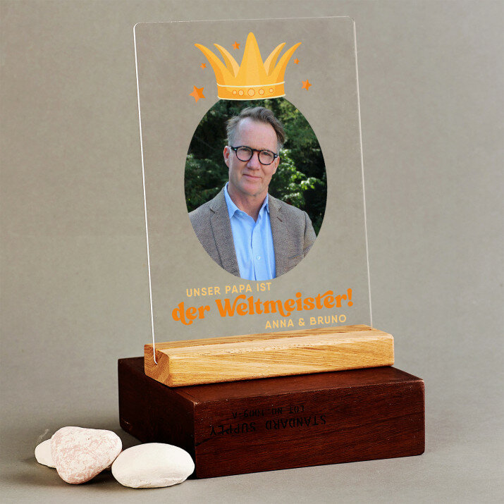 papa der weltmeister - Druck auf Acrylglas
