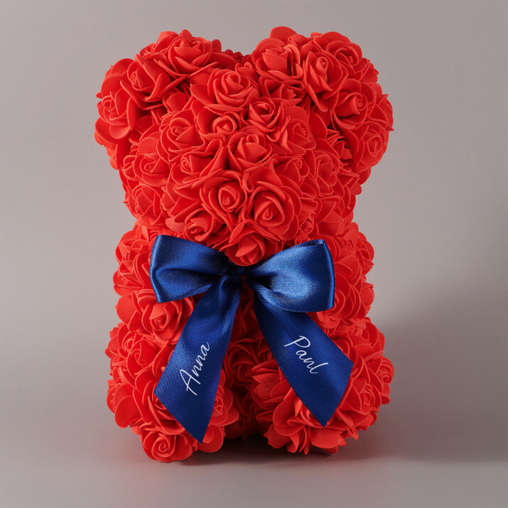 Unsere namen elegant - Rosenbär 25cm