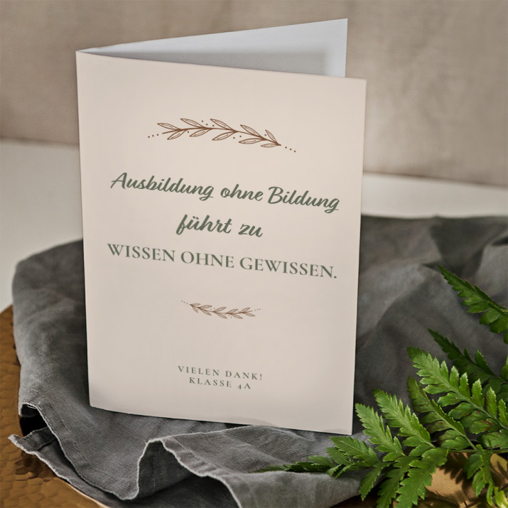 Ausbildung - Glückswunschkarte