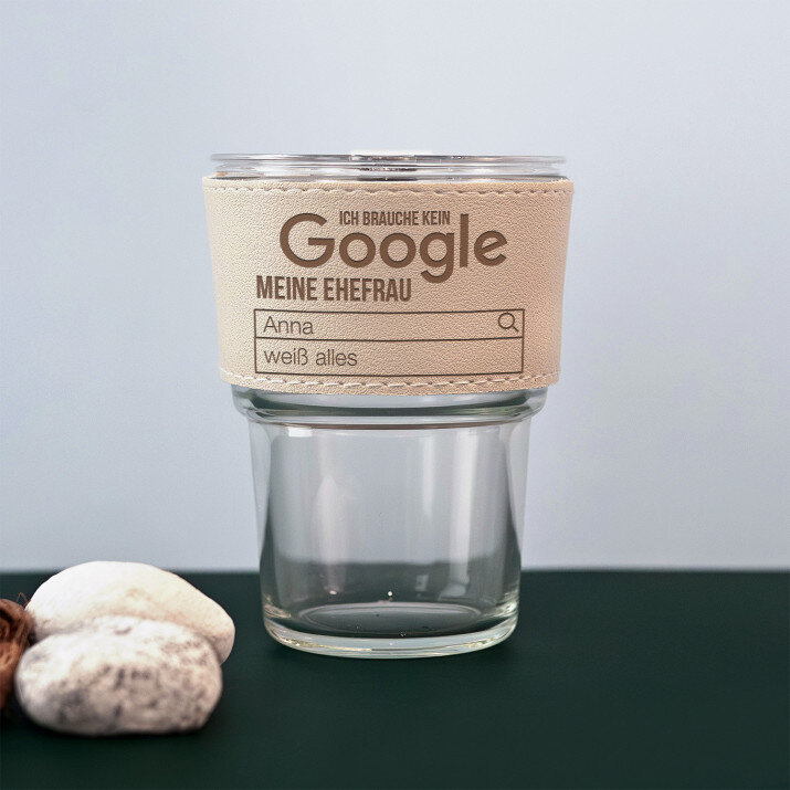 Ich brauche kein google - Glasbecher