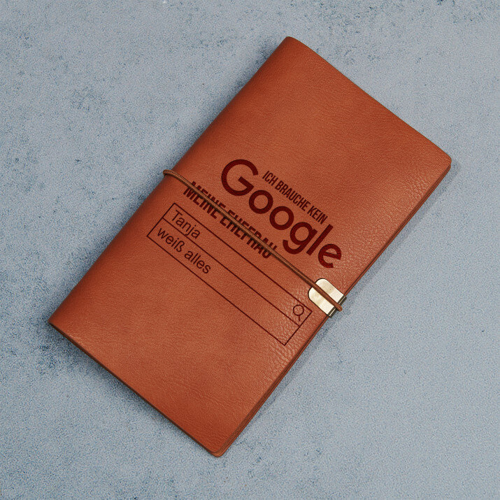Ich brauche kein google - Retro Notizbuch
