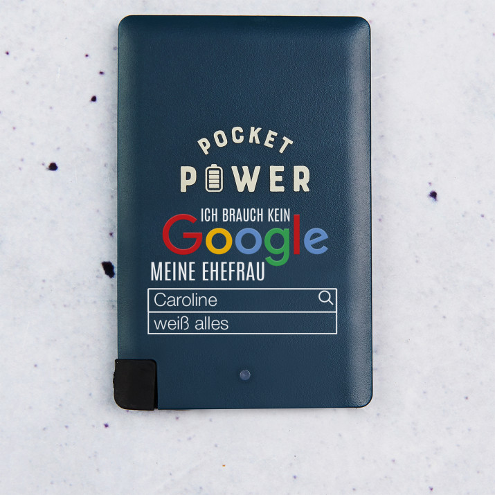 Ich brauche kein Google - Powerbank im Kreditkartenformat