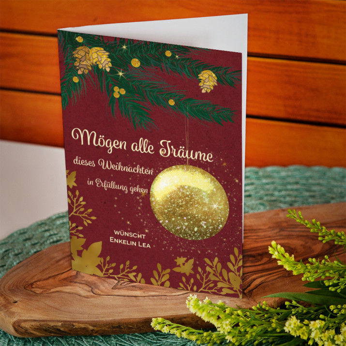 Mögen alle Träume - Weihnachtskarte