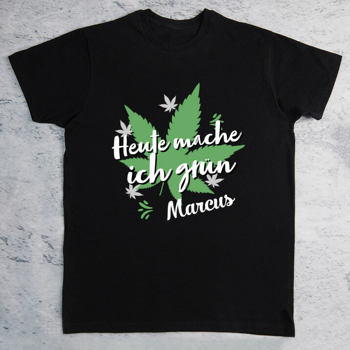 Heute mache ich grün - Schwarzes T-Shirt für Herren