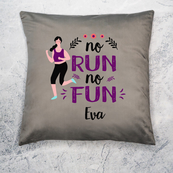 No run no fun - Kissen