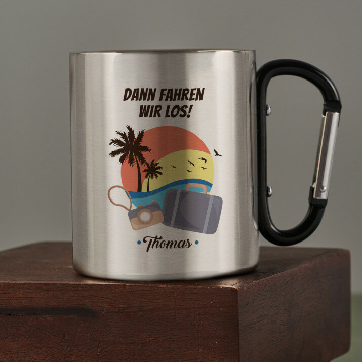 Dann fahren wir los! - Karabinerbecher