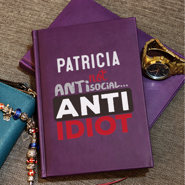 Not antisocial - Notizbuch A5 mit Aufdruck