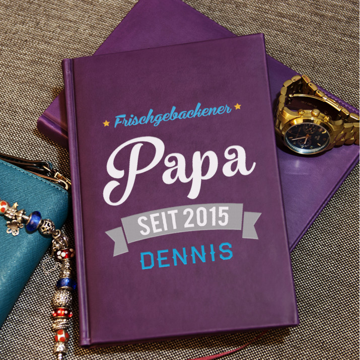 Frischgebackener Papa - Notizbuch A5 mit Aufdruck