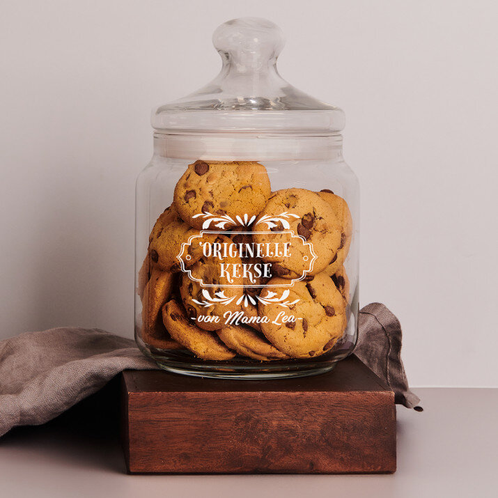 Originelle Kekse - Keksglas mit Gravur