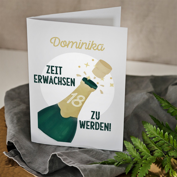 Achtzehnter Geburtstag Erwachsen Glückwunschkarte GeschenkSpeziell.de