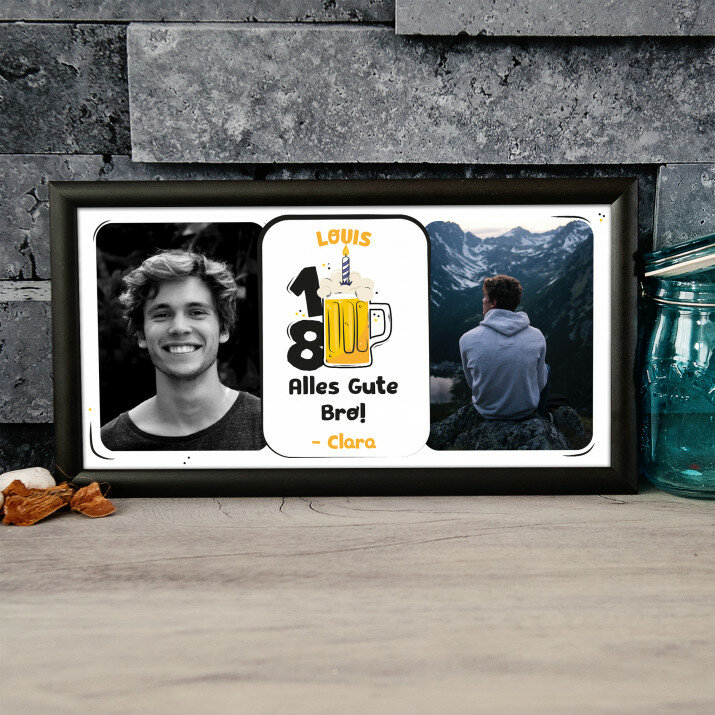 Alles Gute Bro - Kunstdruck mit Rahmen