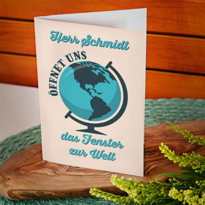 Öffnet das Fenster zur Welt - Glückswunschkarte - GeschenkSpeziell.de