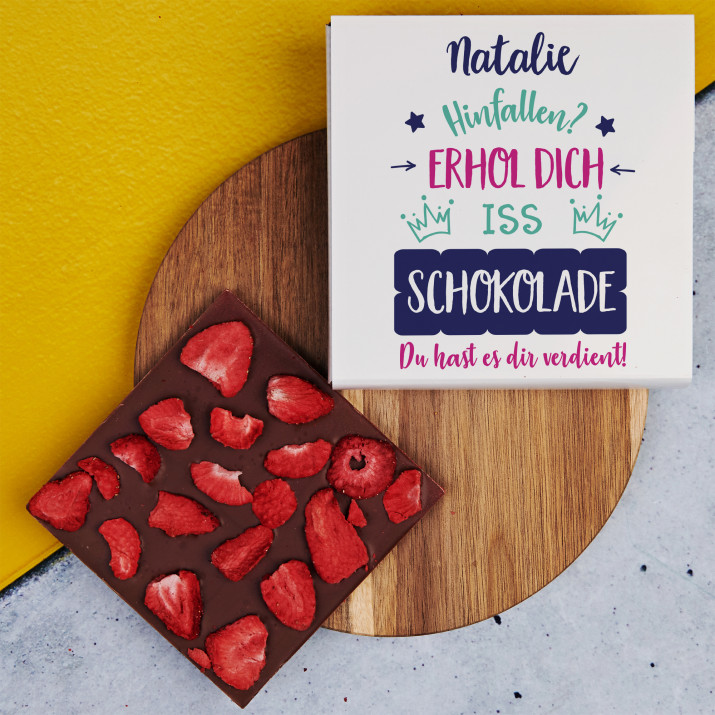 Hinfallen, Erhol Dich - Schokolade mit Erdbeeren