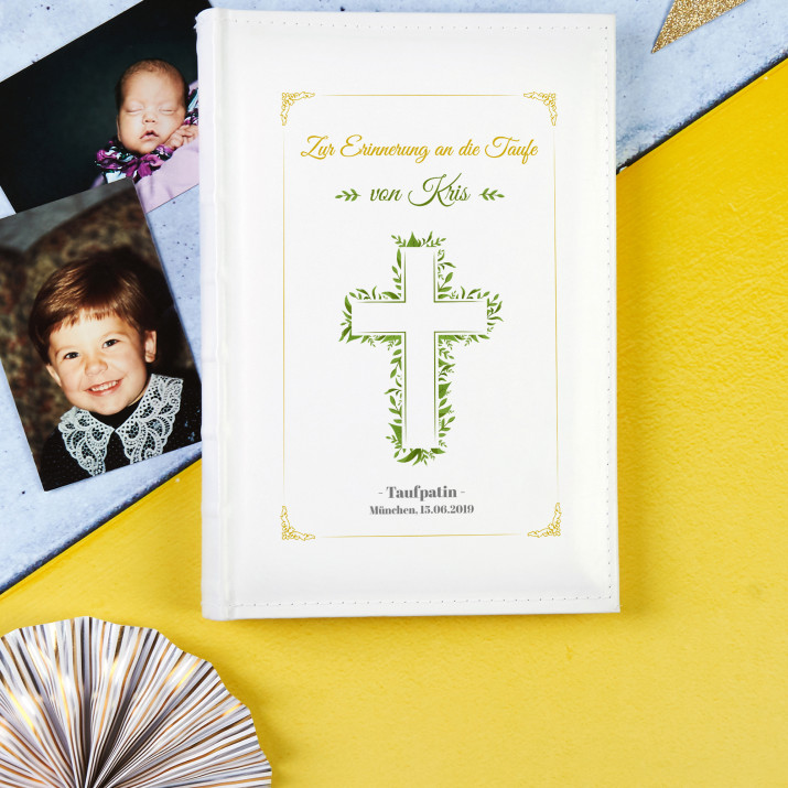 Zur Erinnerung an Taufe Zweige - personalisiertes Fotoalbum