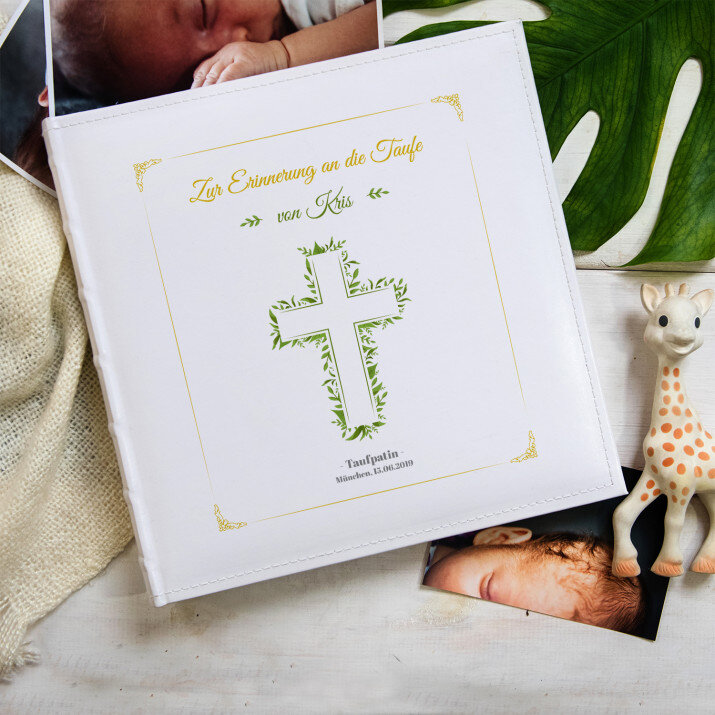 Zur Erinnerung an Taufe Zweige - personalisiertes Fotoalbum Zur Erinnerung an Taufe Zweige - personalisiertes Fotoalbum