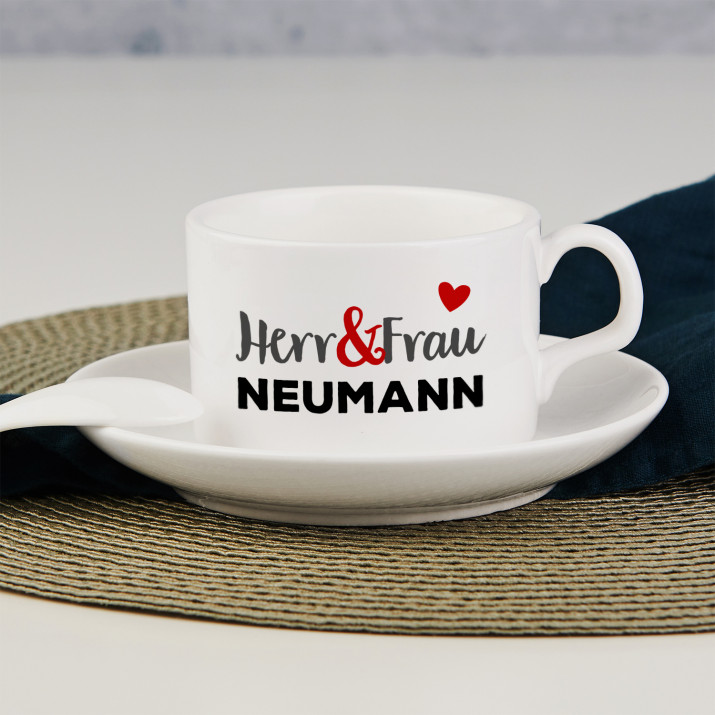 Herr&Frau - Tasse mit Untertasse